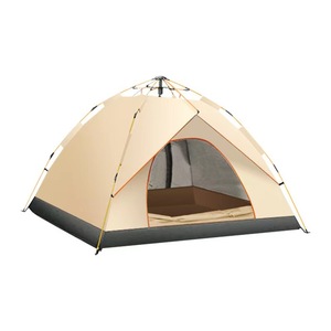 3-4 Person <b>Double</b> Layer Automatic <b>Camping</b> Tent Outdoor Tent With Silver Tape Four Seasons Use Water Resistant - Product Image 1