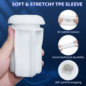 Dubbele Motoren Mannelijke Seksspeeltjes Handheld Masturbatie Vibrator Zachte Siliconen Getextureerde Pussy Speelgoed Masturbators Voor Mannen - Product Image 4