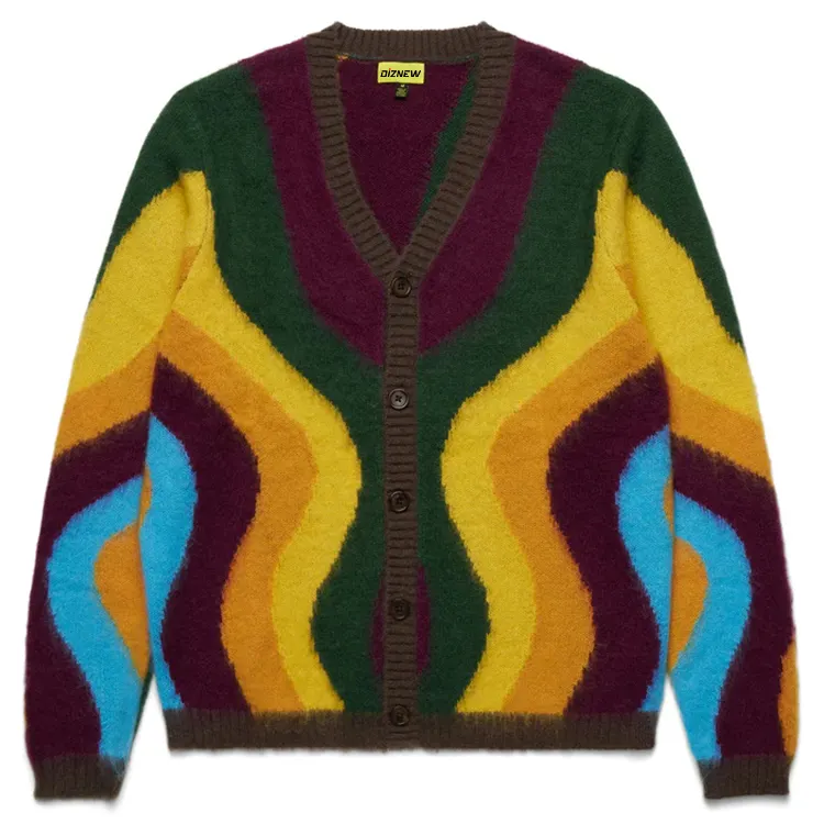 DiZNEW Fashion Pullover Mens Sweatshirt Fall Knitted Cotton Wool Modest custom cardigan sweater