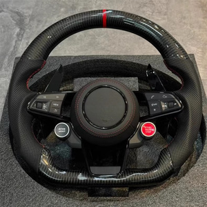Audi R8 için özel karbon Fiber direksiyon A5 RS Q5 TT R8 A4 Q6 B8 B9 S4 RS6 A6 C7 A4L A5L Q7 direksiyon araba aksesuarları