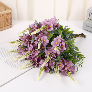 Arrangement de fleurs artificielles de cerisier en soie plastique pour mariage, décoration intérieure, jardinage extérieur et bureau - Product Image 1