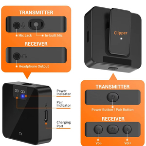 Microphone Lavalier sans Fil Professionnel <span class=keywords><strong>Mini</strong></span> 2.4G 2.4GHz pour Téléphone Portable Smartphone Interview Caméra Live Vlog - Product Image 6