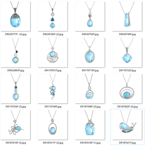 Conjunto de Joyería de Plata de Ley Maciza con Larimar Azul, Collar, Anillo y Aretes, Joyería de Piedra Natural - Product Image 6