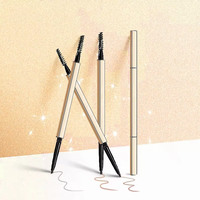 Stylo bille rétractable double tête de haute qualité, sans logo, étanche, résistant à la transpiration, longue durée, fin, noir, à base de plantes et sans produits chimiques