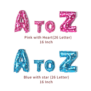 Ballons à hélium en aluminium de 16/32/40 pouces, prix de gros, bas avec lettres de l'alphabet, A-Z - Product Image 6