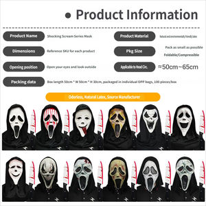 Masques fantômes « Scream » sur mesure, pour bals masqués, couvre-chefs d'horreur, accessoires <span class=keywords><strong>de</strong></span> farce pour fêtes d'Halloween en stock - Product Image 4