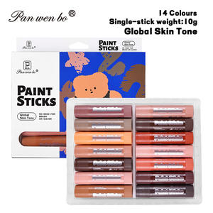14色グローバルスキントーン10g非毒性クイックドライクレヨンセットソフトパステル洗えるテンペラペイントスティック子供用 - Product Image 2