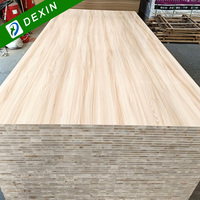 Tablero de bloque de primera clase con cara de melamina blanca de núcleo de Paulownia de pino macizo Falcata de 18mm y 19mm/hoja de madera de tablero para muebles