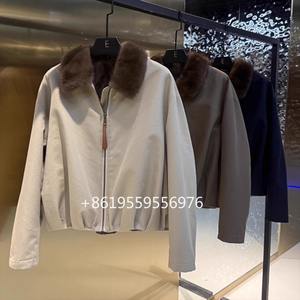 Nuova Giacca Corta da <span class=keywords><strong>Donna</strong></span> Autunno-Inverno 2025 con Collo in Pelliccia di Visone e Fodera in Zibellino, Cappotto Casual e Caldo per Uso Quotidiano - Product Image 4