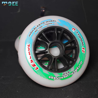 Roues de patins à roulettes SeeMore 64A/65A 85A avec roulements ILQ-9 installés pour accessoires de patinage à double rangée, utilisation en extérieur/intérieur