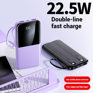 OEM/ODM 20W + PD 22,5 W 10000mAh Power Bank Tipo C Cargador de teléfono portátil Batería Power Bank con 2 cables de carga rápida - Product Image 4