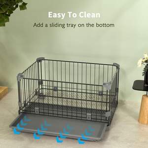 Vente en gros de grande niche pliante en acier inoxydable bon marché avec double porte Cage pour chien haute capacité adaptée au chien et au chiot - Product Image 6