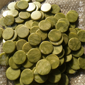 Jade Round <b>Under</b> Eye Pads 4-5mm Thickness For <b>Eyelash</b> Extension Tools Crystal Green Color Natural Stone Material - Product Image 1