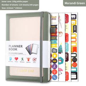 Cuadernos de hojas sueltas para estudiantes de escuela coloridos lindos que rellenan hojas de papel internas presupuesto semanal planificador mensual carpeta hojas A6 - Product Image 6