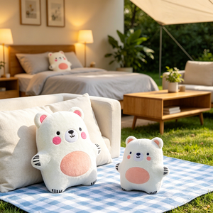 Portachiavi Personalizzato Orsetto Bianco 10cm, Orsetto di Peluche Morbido con Logo Personalizzato, Regalo Promozionale - Product Image 5