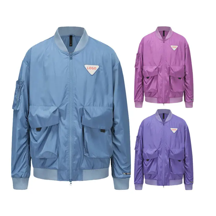 OEM men outdoor spring autumn coats breathable lightweight riding custom logo windproof jacket for men