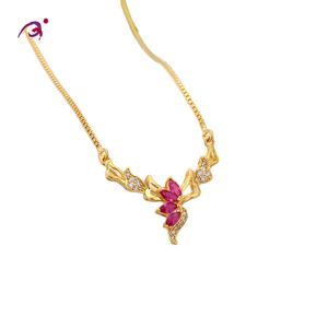 <span class=keywords><strong>Xuping</strong></span> oro 24 K di modo di stile strass red collana di zircon per le donne - Product Image 1