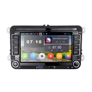 วิทยุติดรถยนต์ Android 10,วิทยุรถยนต์7 WIFI GPS ด้านหน้า USB สำหรับ VW/Skoda/Seat/Octavia/Golf 5/6/Touran/Passat B6/B7/Jetta
