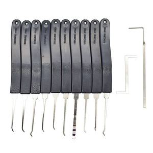 Klom 11 Pcs Locksmith Lock Pick Tools Kit 11 In 1 Door Opener Supplies Practice Stainless Steel Lockpicking Tool - Product Image 3