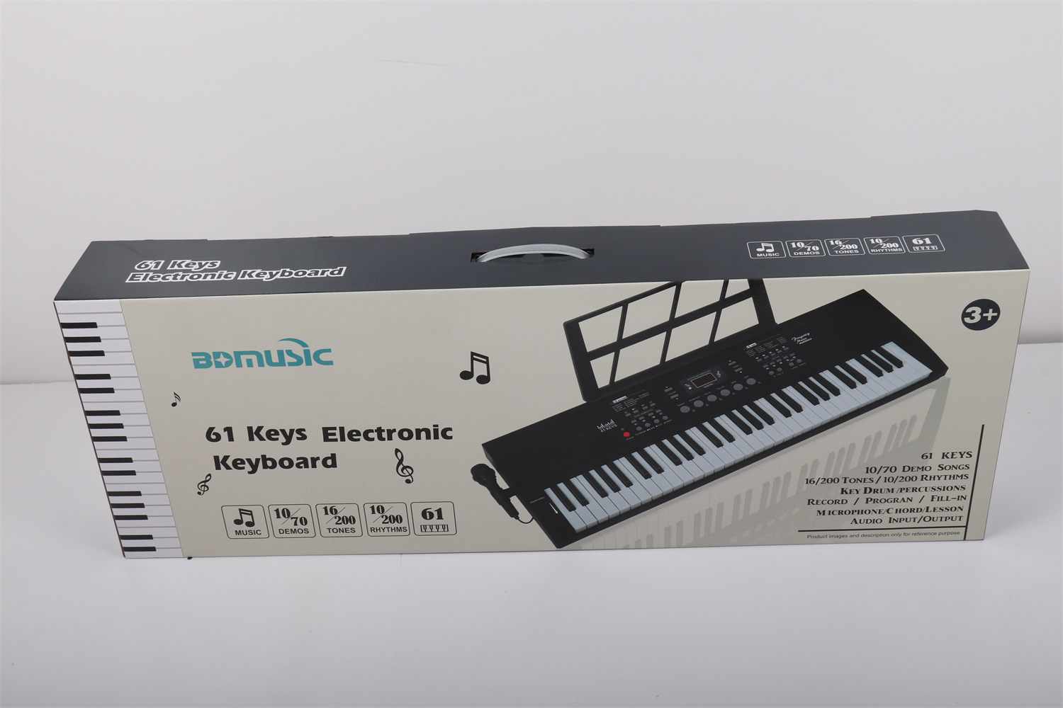 BD MUSIC BD-889 折りたたみ式ポータブル61鍵デジタルピアノ楽器電子