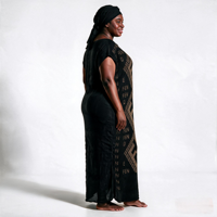 Nouvelle Collection 2026 : Ensemble Robe Dashiki Africaine et Foulard en Tissu Sack Brodé de Strass, Extensible et Léger pour l'Été