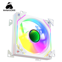 Ventilateur de refroidissement pour boîtier PC AntarcChill 120 mm ARGB LED à roulement fluide avec contrôle de vitesse PWM pour processeur d'ordinateur