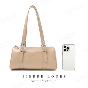 Pierre Loues Women's <b>Handbag</b> Large Capacity Shoulder Bag Solid Color Zipper Closure Everyday Use - Product Image 5