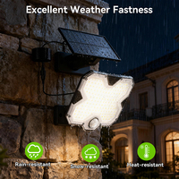 Lampe solaire murale OVO-044 avec détecteur de mouvement PIR et télécommande, 3 modes, étanche, pour extérieur, jardin, cour, allée, aménagement paysager