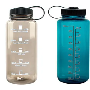 Wasserflasche Botol Minum waterwles生态友好型新Tritan塑料可回收工厂运动1L激励水瓶32盎司