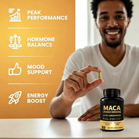 Capsules de racine de Maca de haute qualité OEM 10000 mg, capsules de Panax Ginseng, supplément de racine de Maca noire, rouge et jaune