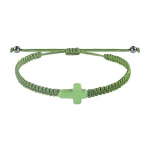 Bracelet de <span class=keywords><strong>prière</strong></span> tressé à la main en corde colorée, motif croix, inspirant, religieux, chrétien, de protection - Grande Vente - Product Image 4