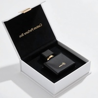 Boîtes magnétiques blanches personnalisées pour flacons de parfum, emballage de luxe pour coffrets cadeaux cosmétiques, encre de soja biodégradable, réutilisable, certifiée FSC