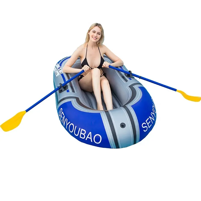 Hot Verkoop Draagbare Pvc Opblaasbare Vlot 1 Persoon Reizen En Vrije Tijd Camping Vissersboot Voor Meer Watersporten