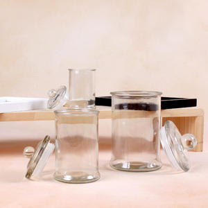 Bougeoir rond <span class=keywords><strong>en</strong></span> verre givré fait à la main, porte-bougie <span class=keywords><strong>en</strong></span> verre, 10 pièces - Product Image 4