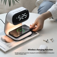 Lampe de chevet LED sans fil contemporaine 15W à commande tactile, intensité variable, rechargeable par USB, en ABS, blanc chaud, pour chambre à coucher