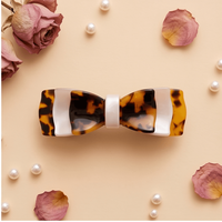 Barrette à cheveux double couche en acétate de cellulose, épingle à cheveux bicolore effet écaille de tortue pour coiffure quotidienne féminine CST0041