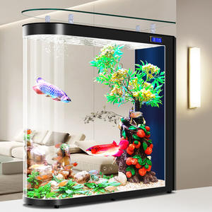 Aquarium autoportant de luxe moderne en forme de balle, en verre, volume 368L-828L, sans besoin de changement d'eau, éclairage LED - Product Image 4