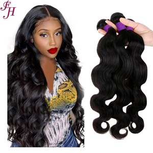FH Venta al por Mayor de Cabello Virgen Malayo con Cutícula Alineada para Mujer, Extensiones de Cabello Humano Natural 100% con Ondas Corporales 12A - Product Image 1