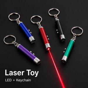 Factory Direct Sale Eco-Friendly Metal Sport Cat Interactive LED Light Torch Laser Pointer - Product Image 3