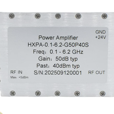 RH0.1--6.2GHz, 50 DB Gain, 10W Output Power  Direct From Manufacturer Broadband RF & Microwave Amplifier