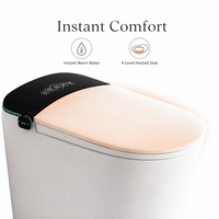 Meilleure Vente : Toilette Intelligente Anti-Éclaboussures avec Bouclier en Mousse et Télécommande, Drainage P-Trap/S-Trap pour Villas Modernes, Prise en Charge OEM/ODM