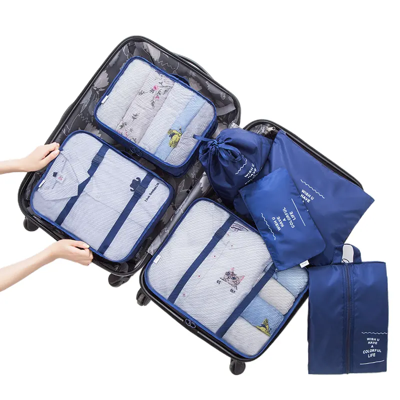 Good Selling Manufacturer Travel Bags 7piece Luggage Bag Underwear Storage Travel Organizing Folders Clothing Storage Bag