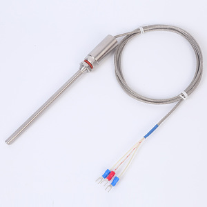 Wrnt-03/10 <b>Temperature</b> Sensor K Type Pt100 Stainless Steel Threaded M12x1 Wire Leads - Product Image 3