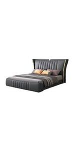 Modern Style Leather <b>King</b> <b>Size</b> <b>Bed</b> Luxury Modern Solid Wood <b>King</b> <b>Size</b> <b>Double</b> <b>Bed</b> for Hotel Bedroom - Product Image 3