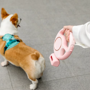 สายจูงสุนัขแบบยืดหดได้สายจูงสัตว์เลี้ยง LED อเนกประสงค์พร้อมถุงอึสายจูงสุนัขแบบชาร์จไฟได้โลโก้กำหนดเอง2025เอง - Product Image 6