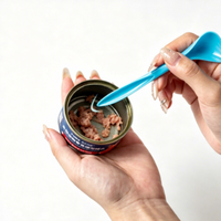 Cuillère à nourriture pour animaux de compagnie en PP, à long manche, pour aliments humides, pour chats et chiens, couleur personnalisée OEM, vente en gros