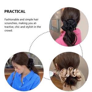 Grands élastiques à cheveux pour femmes, élastiques à cheveux en soie douce, attaches pour queue de cheval, accessoires pour cheveux pour filles - Product Image 3