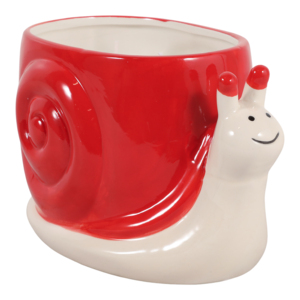 Candela profumata in ceramica a forma di lumaca, piccola e decorativa, per uso interno ed esterno - Product Image 2