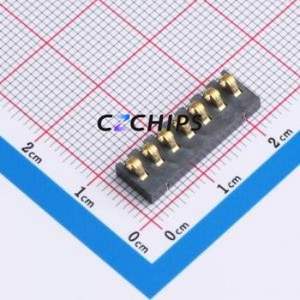 GT-BTP30007-0240B-019B Blade/Spring Contact Battery Connector SMD,P=3mm Connector Spring Contact Type 3mm 7P Vertical Mount - Product Image 1