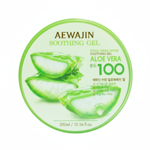 Cosmético Coreano Aewajin, Gel Calmante de Aloe 100% Natural, Hidratante para el Cuidado de la Piel, 300 ml, Menos Pegajoso, Aceite Nutritivo - Product Image 2